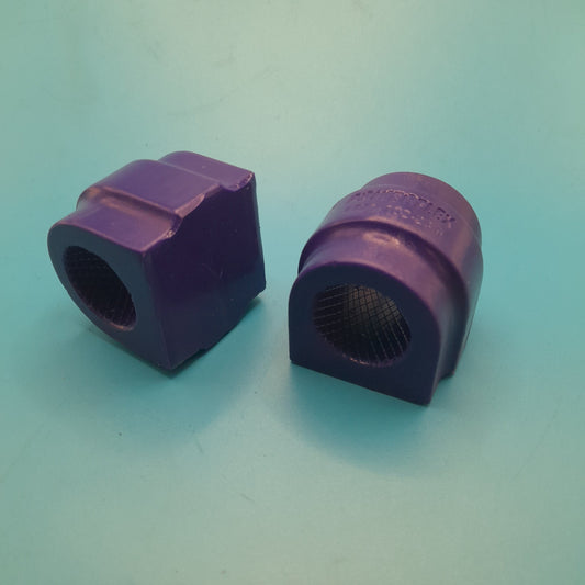 Two purple polyurethane bushings for Mini Cooper suspension R55 and R56 cooper s