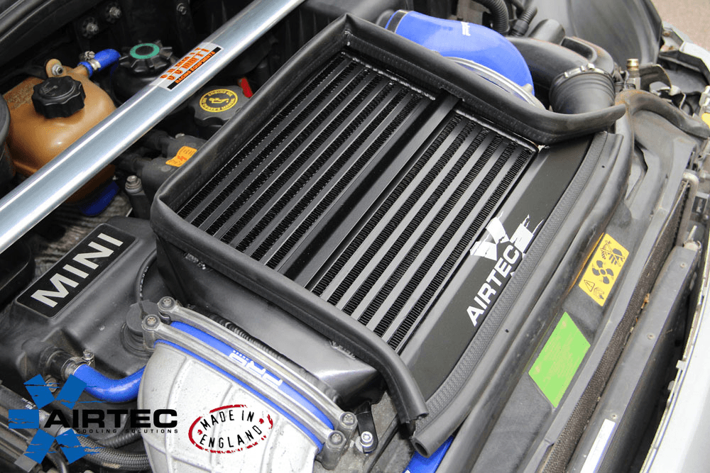 top_mount_intercooler_R53_mini cooper s installed on car